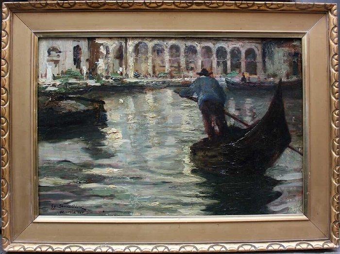Jozsef Sandor (1887-1936) - Motive from Venice, Antiek en Kunst, Kunst | Schilderijen | Klassiek
