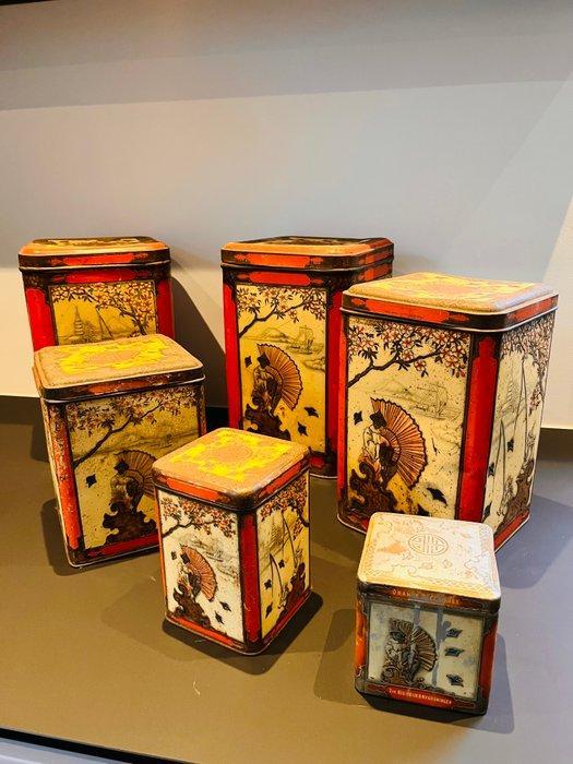 niemeijer - Container (6) - IJzer - Niemeijer koffie en thee, Antiek en Kunst, Antiek | Speelgoed