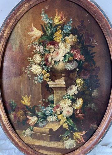 Continental school (XX) - Still life of flowers in an urn