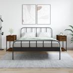 vidaXL Nachtkastjes 2 st 30x60x60 cm bewerkt hout bruin, Huis en Inrichting, Slaapkamer | Nachtkastjes, Verzenden, Nieuw