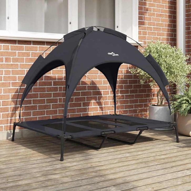 vidaXL Hondenbed Zwart xl Staal, Dieren en Toebehoren, Honden-accessoires, Nieuw, Verzenden