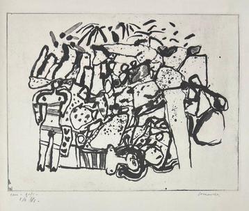Corneille (1922-2010) - Eau-forte Lieu Rupestre, 1968 - EA