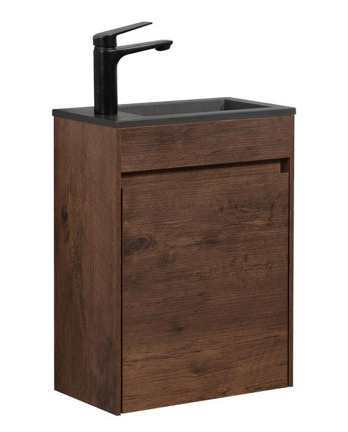 Toiletmeubel Sinta 40 x 22 cm Walnoot Bruin Fonteinmeubel, Doe-het-zelf en Bouw, Sanitair, Nieuw, Verzenden