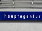 Emaille bord – “Hauptagentur” - Emaille bord –, Antiek en Kunst