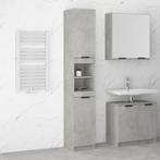 vidaXL Armoire de salle de bain Gris béton 32x34x188,5, Maison & Meubles, Neuf, Verzenden
