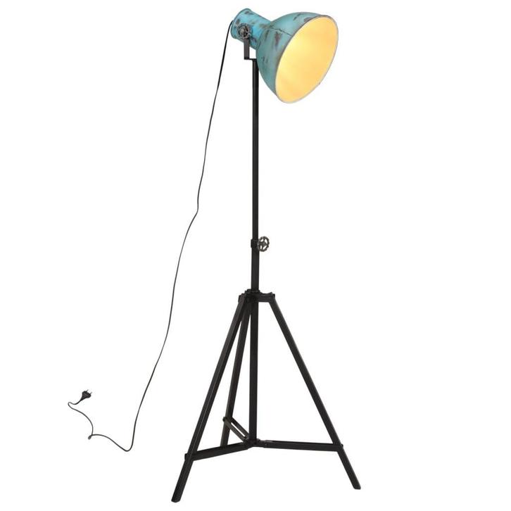 vidaXL Vloerlamp 25 W E27 61x61x90/150 cm verweerd blauw, Huis en Inrichting, Lampen | Overige, Nieuw, Verzenden