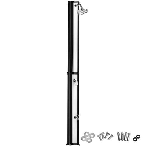 tectake Buitendouche Ofanto - zwart/zilver, Doe-het-zelf en Bouw, Sanitair, Verzenden