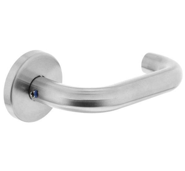 Intersteel deurkruk rond op rozet rvs, Doe-het-zelf en Bouw, Hang- en Sluitwerk, Ophalen of Verzenden