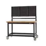 Verrijdbare heavy duty werkbank zwart 160 cm. Werkbank op, Doe-het-zelf en Bouw, Ophalen of Verzenden, Nieuw