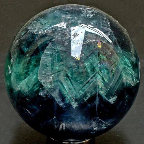 Fluorite de première qualité bleu profond, violet, vert, Verzamelen, Mineralen en Fossielen