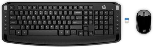 HP 300 - Draadloos Toetsenbord en Muis - Zwart, Informatique & Logiciels, Souris, Envoi