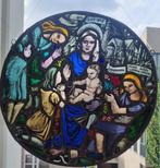 Neoclassicisme Glas-in-loodraam - anders Monogram EB -, Antiek en Kunst