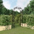 vidaXL Arche de jardin Noir 116x45x240 cm Acier, Tuin en Terras, Palen, Balken en Planken, Verzenden