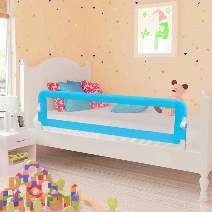 vidaXL Kinderbedhekjes 2 st 150x42 cm blauw, Kinderen en Baby's, Traphekjes, Nieuw, Verzenden