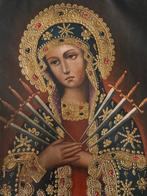 Cuzco school (XX) - Our Lady of the Seven Sorrows, Antiek en Kunst