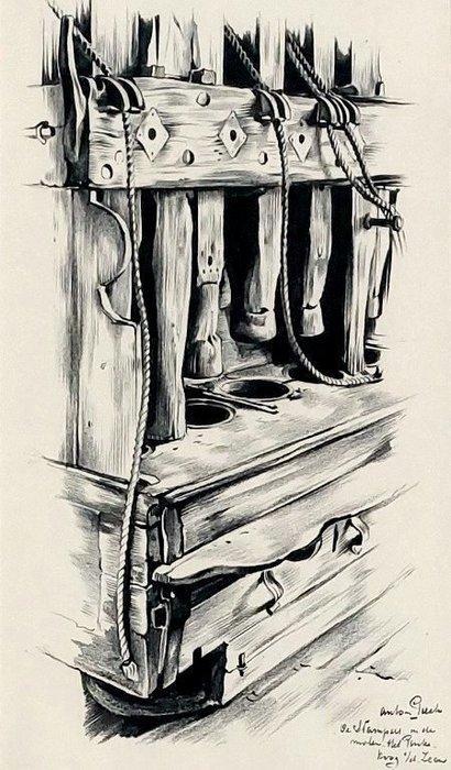 Anton Pieck ( 1895-1987 ) - Stampers van Molen Koog a.d Zaan, Antiek en Kunst, Kunst | Schilderijen | Klassiek