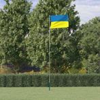 vidaXL Vlag met vlaggenmast Oekraïne 5,55 m aluminium, Diversen, Verzenden, Nieuw