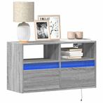 vidaXL Tv-wandmeubel met LED 80x31x45 cm grijs sonoma, Huis en Inrichting, Verzenden, Nieuw