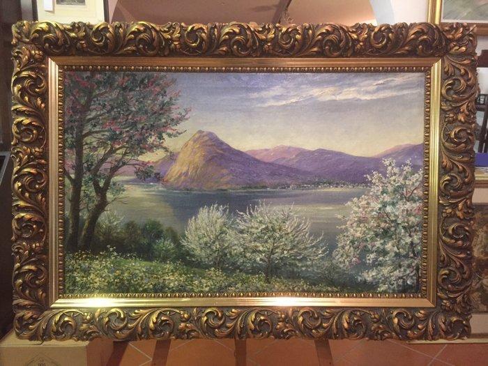 Theodor Stäpper (1883-1930) - Veduta del Monte Sasso Ferro, Antiek en Kunst, Kunst | Schilderijen | Klassiek