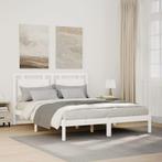 vidaXL Bedframe extra lang zonder matras massief hout wit, Huis en Inrichting, Slaapkamer | Bedden, Verzenden, Nieuw