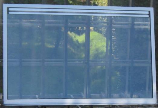 aluminium raam , chassis , venster , kozijn 220 x 145, Doe-het-zelf en Bouw, Raamkozijnen en Schuifdeuren, Inclusief glas, Gebruikt