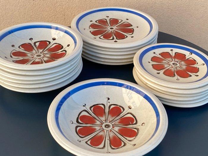 Ceramica 3 C - Tafelservies voor 6 (19) - Keramiek - Raro -, Antiquités & Art, Antiquités | Meubles | Tables