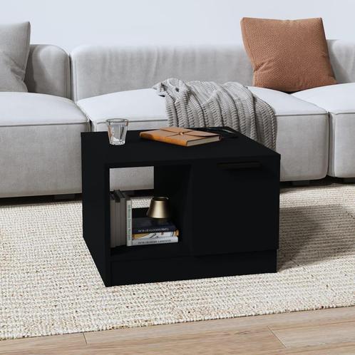 vidaXL Salontafel 50x50x36 cm bewerkt hout zwart, Huis en Inrichting, Tafels | Salontafels, Nieuw, Verzenden