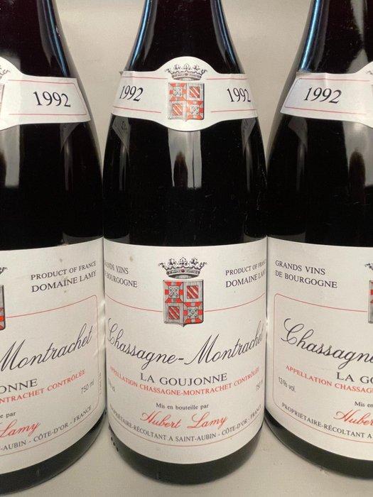 1992 Hubert Lamy La Goujonne - Chassagne-Montrachet - 5, Verzamelen, Wijnen
