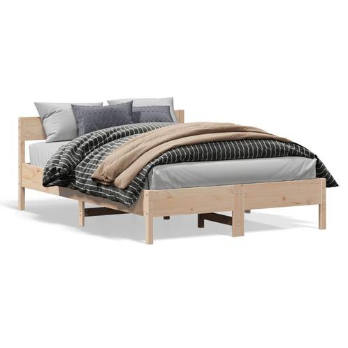 vidaXL Cadre de lit avec tête de lit 120x200 cm bois de, Huis en Inrichting, Slaapkamer | Bedden, Verzenden