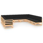 vidaXL 11-delige Loungeset met antracietkleurige kussens, Tuin en Terras, Verzenden, Nieuw, Loungeset