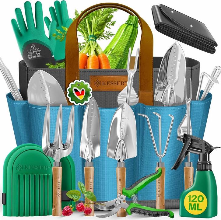 KESSER® Tuingereedschapsset - 10-delig - Blauw, Huis en Inrichting, Woonaccessoires | Overige, Nieuw, Verzenden