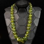 Zeldzame groene barnsteen ketting Exclusieve ketting van