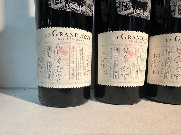 2022 Le Grand Noir Réserve - Languedoc - 6 Bouteilles, Verzamelen, Wijnen