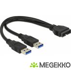 DeLOCK 83910  Intern > externe USB-kabel 0.25m, Computers en Software, Nieuw, Verzenden