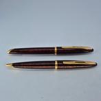 Waterman - Carène - Red marbled duo set - Fountain pen (18k, Verzamelen, Nieuw