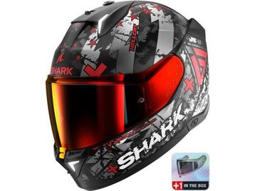 Veiling - SHARK Skwal i3 Hellcat Mat Zwart-Chroom- Motorhelm beschikbaar voor biedingen