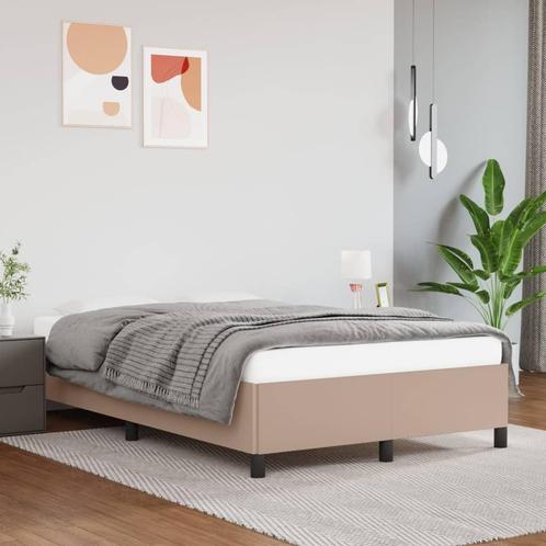 vidaXL Cadre de lit sans matelas cappuccino 120x190 cm, Maison & Meubles, Chambre à coucher | Lits, Neuf, Envoi