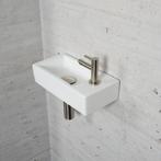 Fonteinset Mat Wit Wiesbaden Color RVS (kraangat rechts), Ophalen of Verzenden, Nieuw, Overige typen