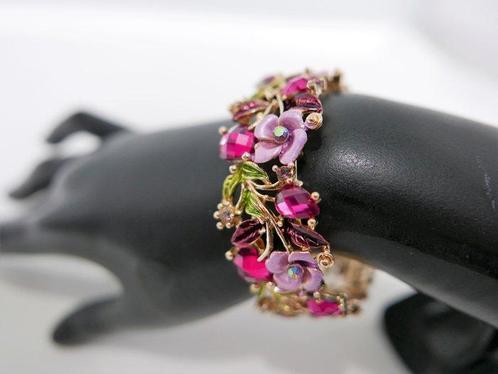 Joan Rivers - Verguld - Armband - Harten en bloemen, Antiek en Kunst, Kunst | Designobjecten