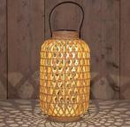 Solar lantern windlicht bamboe annas collection 18x32 cm 1, Nieuw
