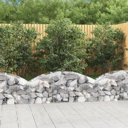 vidaXL Schanskorf gewelfd 150x50x40/60 cm gegalvaniseerd, Tuin en Terras, Bloempotten, Nieuw, Verzenden