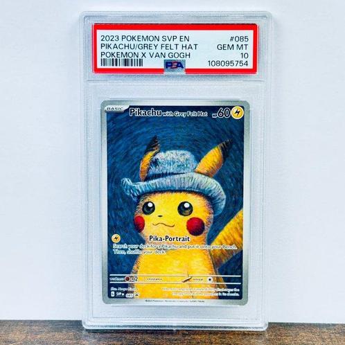 Pokémon Graded card - Pikachu With Grey Felt Hat - Van Gogh, Hobby en Vrije tijd, Verzamelkaartspellen | Pokémon