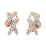 Boucles doreilles - 18 carats Or blanc, Or rose -  0.51ct., Handtassen en Accessoires, Nieuw