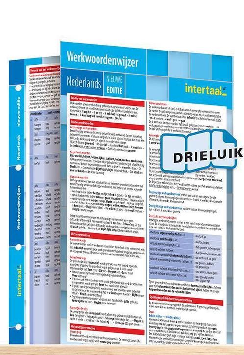 Werkwoordenwijzer Nederlands - nieuwe editie uitklapkaart, Boeken, Schoolboeken, Gelezen, Verzenden