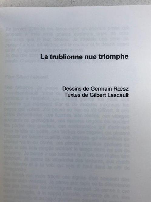 Signé; Germain Roesz, Gilbert Lascault - La trublionne nue, Antiek en Kunst, Antiek | Boeken en Manuscripten