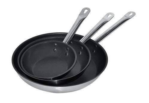 Koekenpan RVS + Teflon ø32 4L, Huis en Inrichting, Keuken | Potten en Pannen, Ophalen of Verzenden