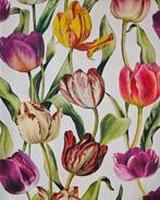 Sagi Art Exclusieve Art Nouveau Bloemenstof met Tulpen -, Antiek en Kunst