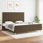 vidaXL Cadre de lit avec tête de lit Marron foncé, Maison & Meubles, Chambre à coucher | Lits, Neuf, Verzenden