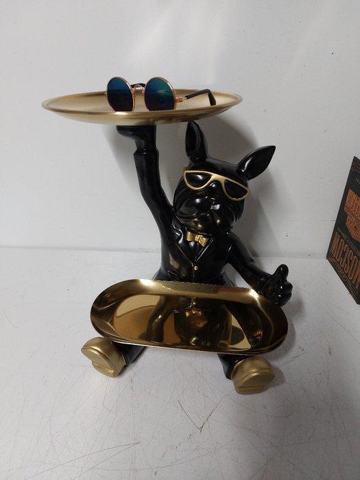 Beeld, bulldog cool sculptuur - 22 cm - polyresin, Antiek en Kunst, Curiosa en Brocante