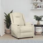 vidaXL Fauteuil inclinable Blanc crème Similicuir, Verzenden, Neuf